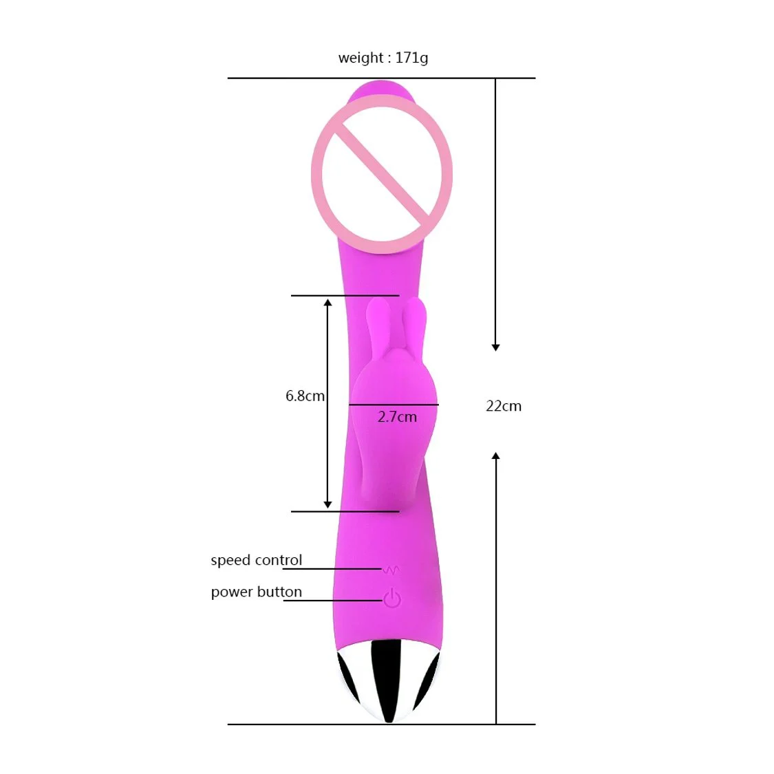 Small R-Smooth Wand Vibrator for Women USB Rechargeable Waterproof 10 Frequencies Sex Toy
