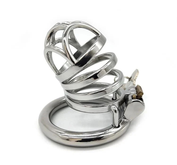 Stainless Steel Metal Male Chastity Lock Cb Adult Anti-derailment Anti-masturbation Chicken Coop Couple Flirting Supplie