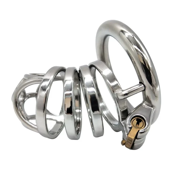 Stainless Steel Metal Male Chastity Lock Cb Adult Anti-derailment Anti-masturbation Chicken Coop Couple Flirting Supplie