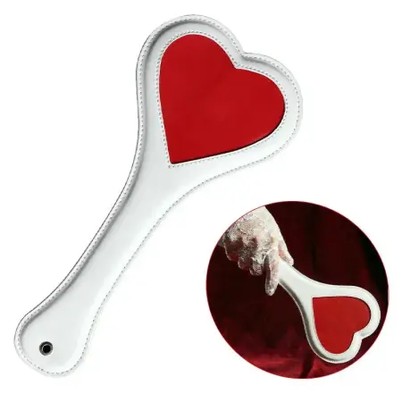 Adult BDSM Leather Paddle Heart Messenger Submissive Pain Attack 18+ Couple's U-Shaped Leather Punishment Paddle