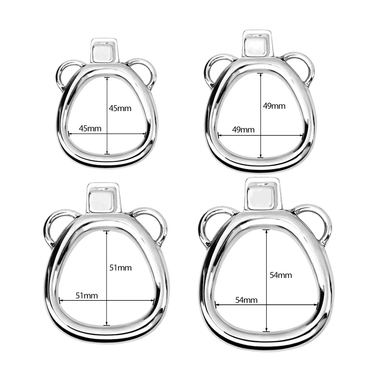 Total High 50mm 304 Stainless Steel SM Sex Toy Male Chastity Device Cage Chastity for Men