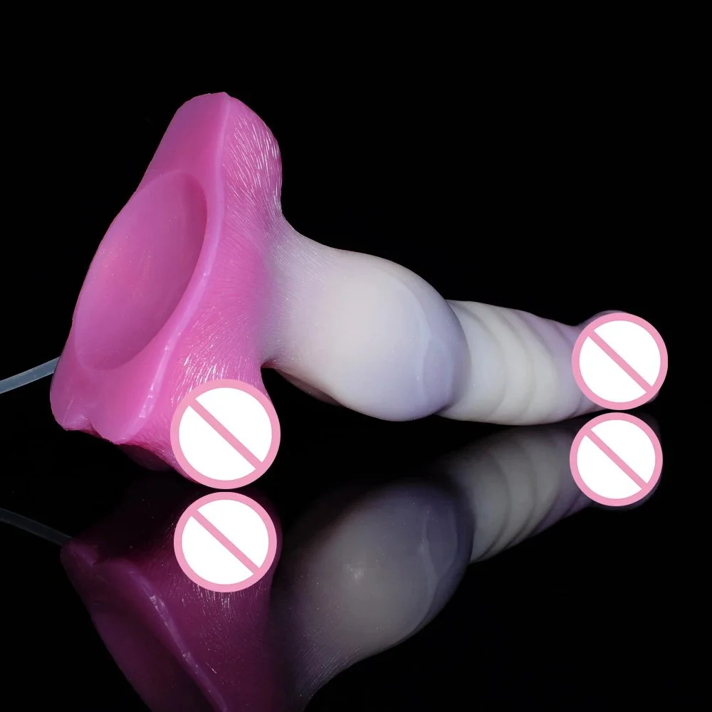 Animal Dildo New Seajelly Horse Penis Ejaculating Fantasy Knot Dildo Anal Plug Sex Toy for Couples Adult Game