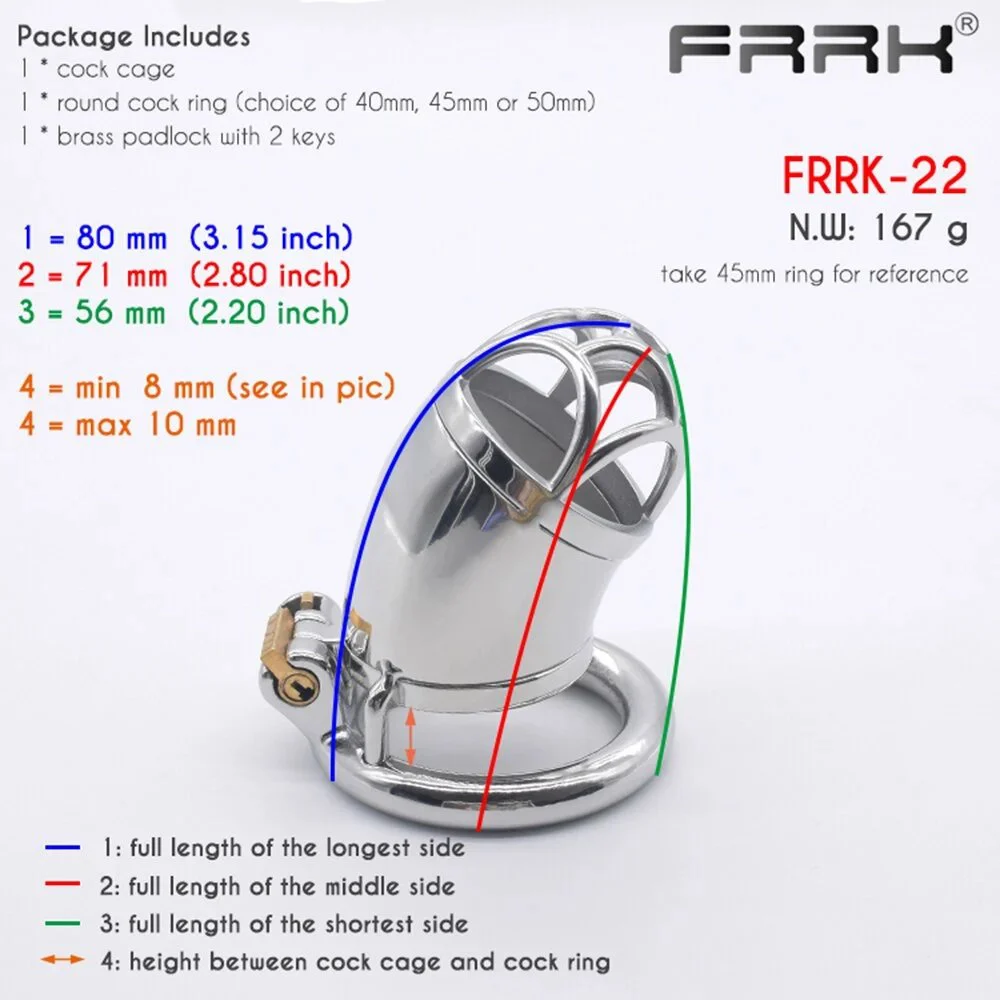 Total High 70mm 304 Stainless Steel Male Chastity Cage for Men Stainless Steel Sex Toys Bondage Sex Play for Couple