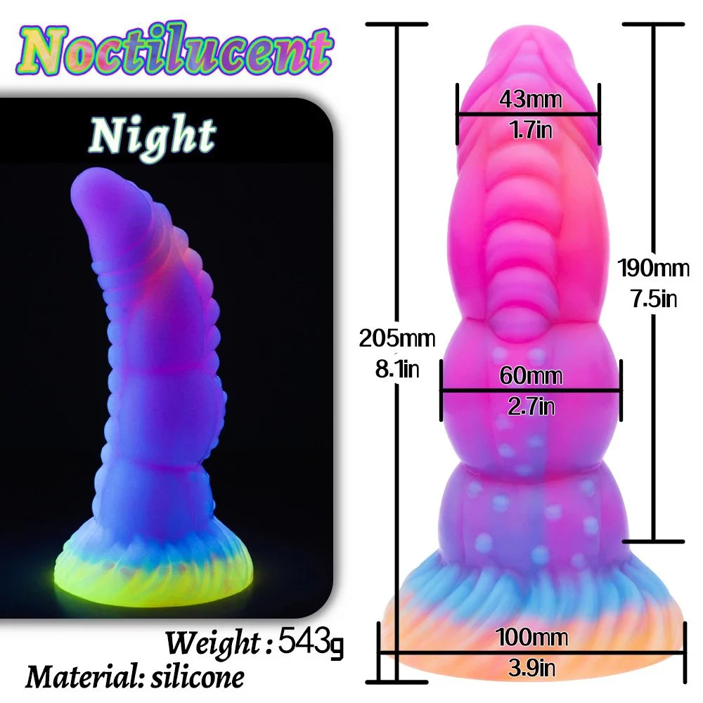 Luminous Silicone Anal Plug Male Gay Prostate Massager Huge Big Dildo Butt Plug Sex Toys for Women