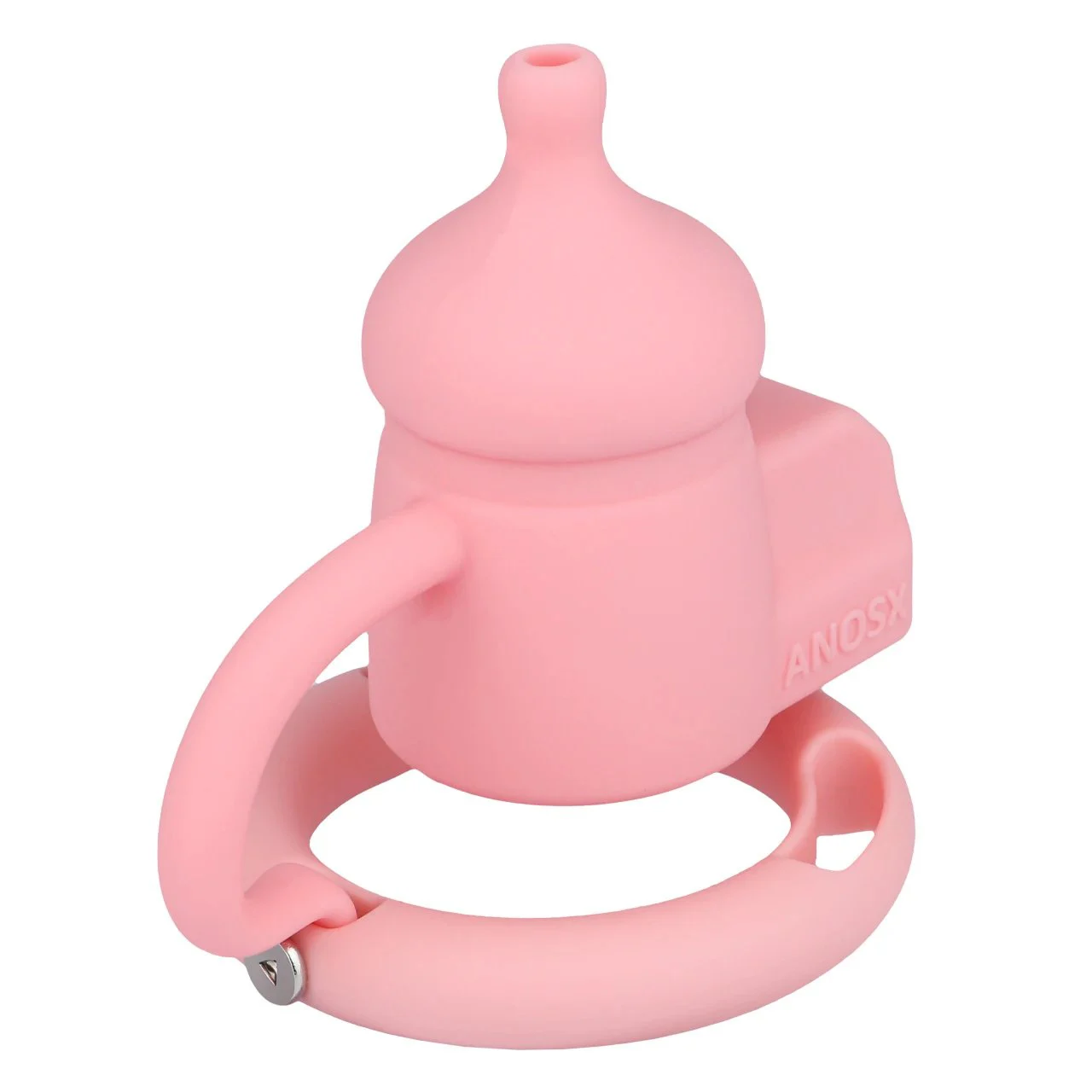 Unique Milk Bottle Silicone Chastity Cage with Urethral Hole Adjustable Elastic Belt Sissy Bondage Toy for Men Chastity Device