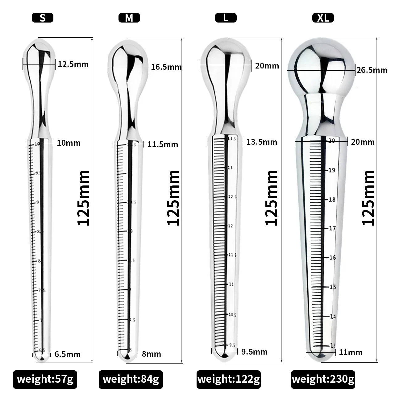 Thick Stainless Steel Penis Urethral Plug 4 SIZE XL Ejaculation Delay Sex Toys for Men Prostate Massage Male Masturbator