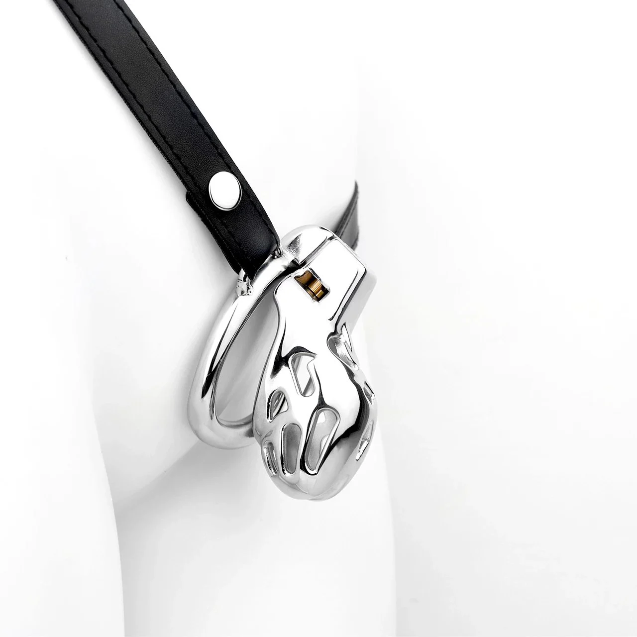 Total High 50mm 304 Stainless Steel Wearable Sex Product Cage With Stealth Lock Ring Lock Bondage Bird for Men