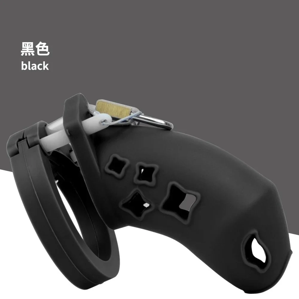 Silicone Chastity Lock Bird Cage Color Series Soft Silicone Chastity Lock for Men Adult Flirting Games