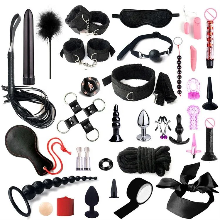 Adult Toys Sexual Products 35PCS Jewel Anal Plug Kit Tool Restraint Bondage Set With Sex Toys