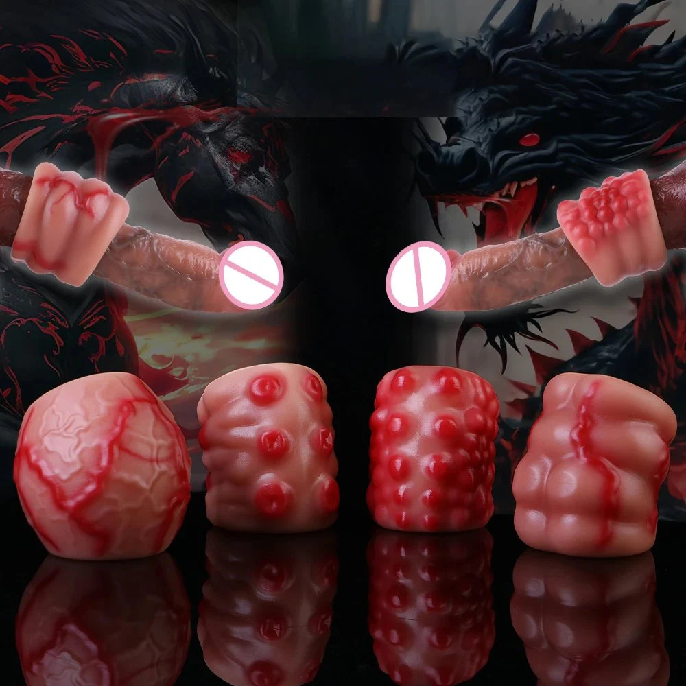 Wearable Thick Silicone Penis Ring Male Cock Ring Delayed Ejaculating ,Alien Sex Toy for Men Lock Sperm