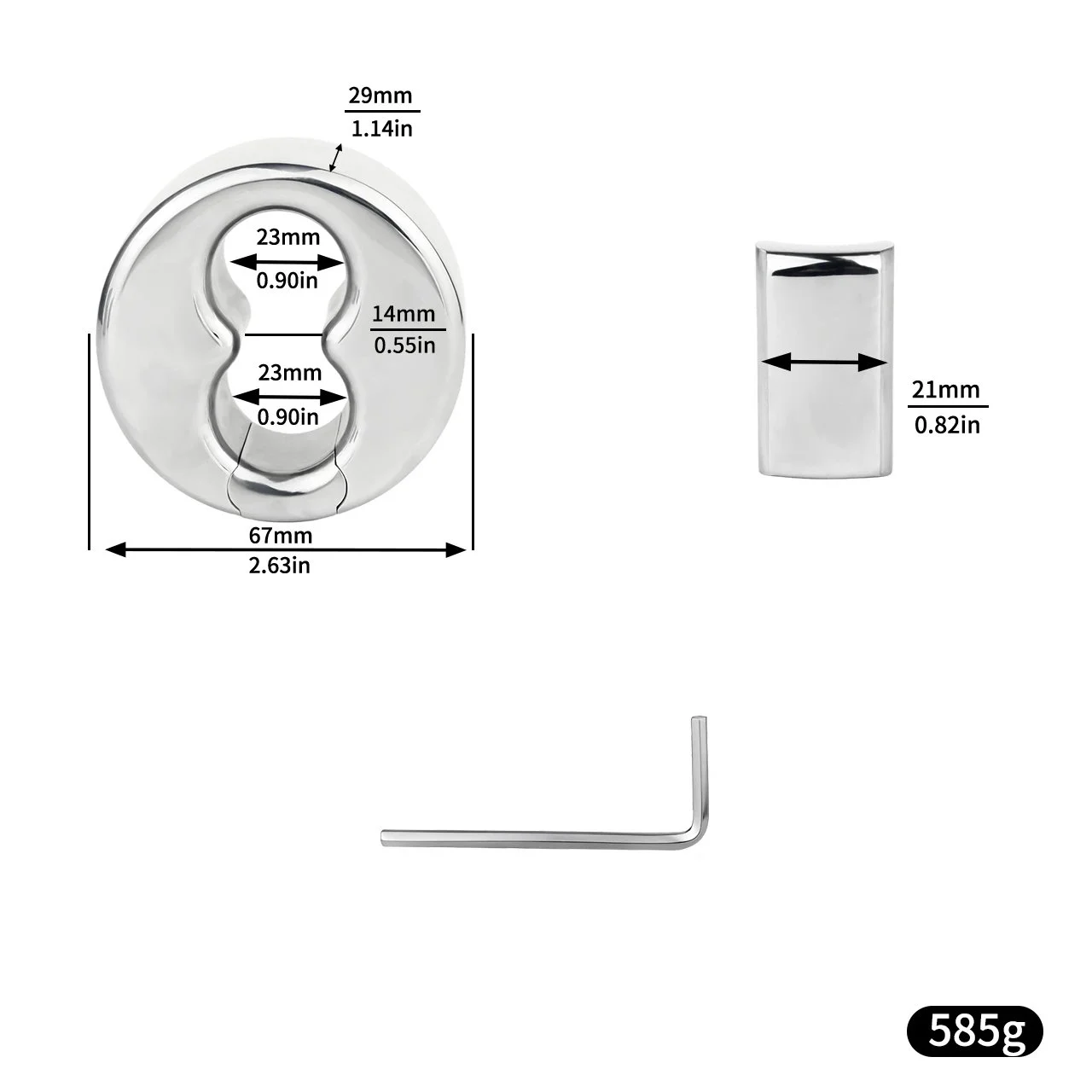 Weight Scrotal Ring Stainless Steel Ball Stretcher Metal Lock Ring Male Bondage Adult Intimate Personal Restraint Wear Toy
