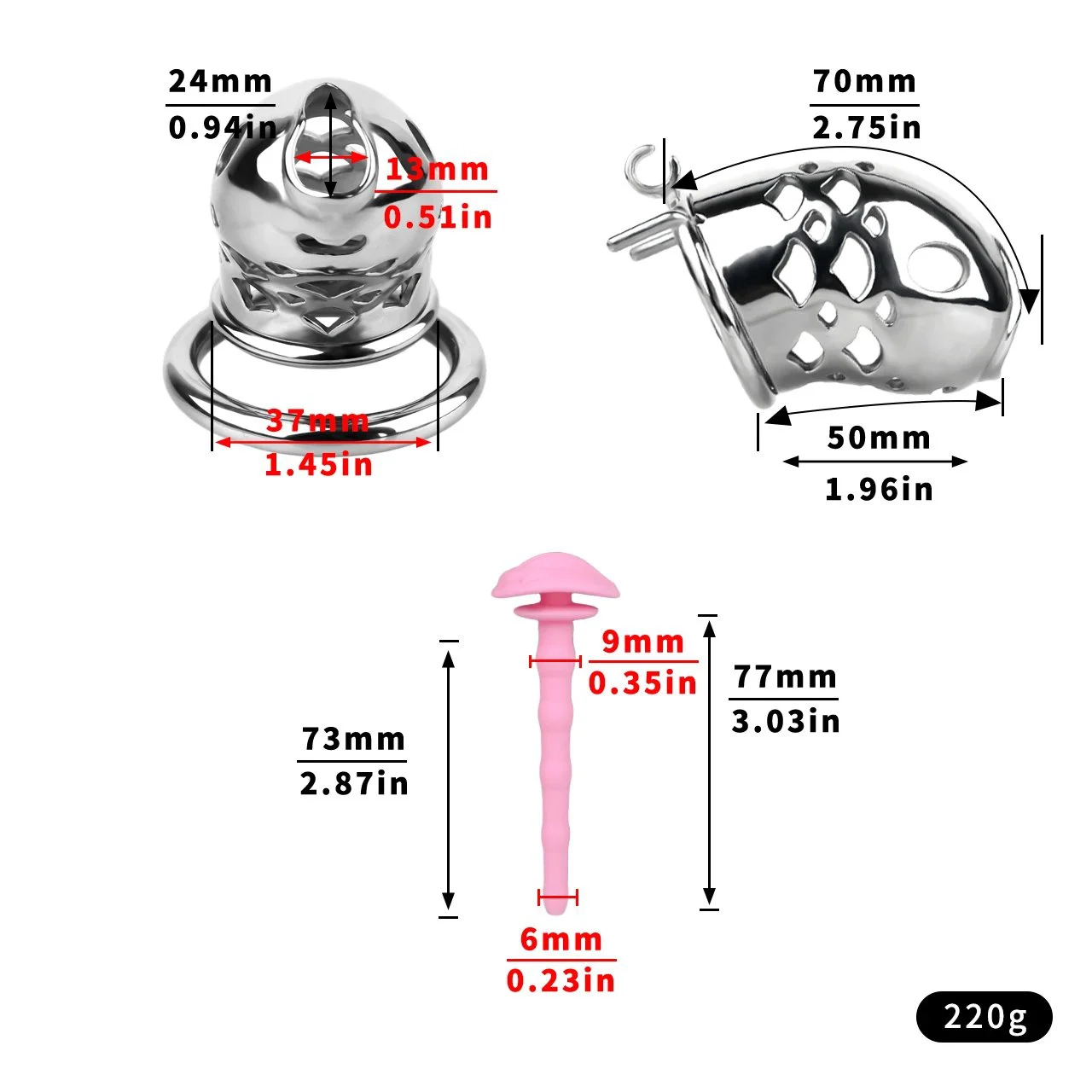 Silicone Labia Urethral Inverted Male Chastity Cage with with Removable Silicone Pink Urethral Men Gay Sexy Toys