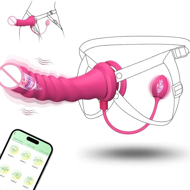 APP Electric Strap on Dildo Sex Toys for Lesbian Anal Plug Dildo Vibrator for Women