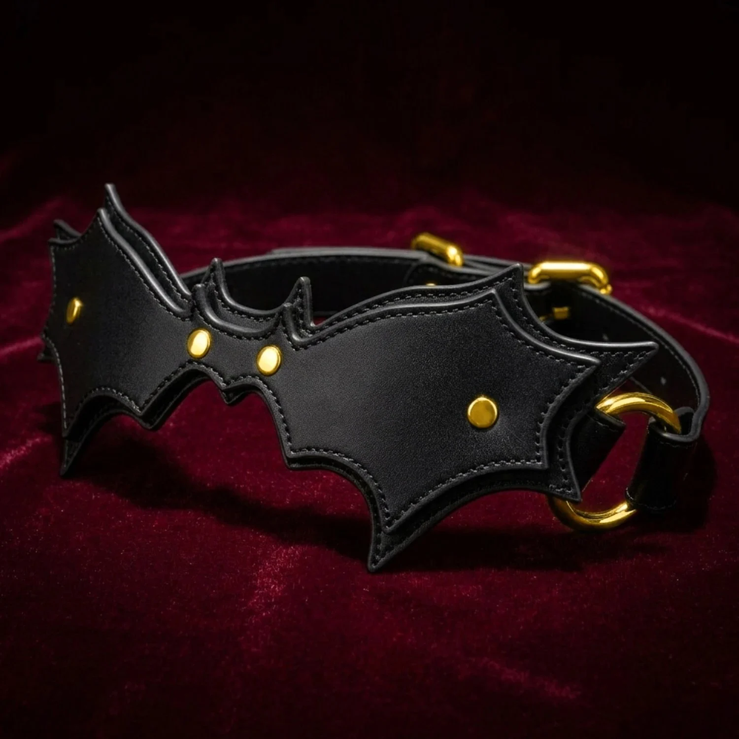 Bat Style Leather Blindfold Mask, Adjustable Bondage Eye Mask, Role Play Fetish Cosplay Adult Toy