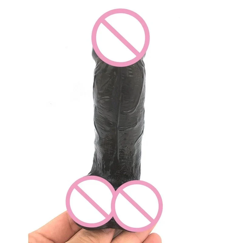 Simulation Suction Cup Dildo Big Glans Penis Rubber Artificial Penis