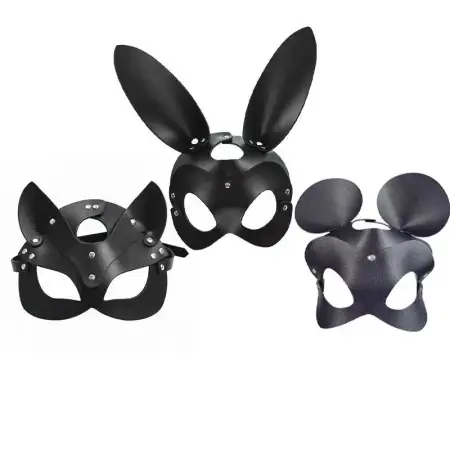 Women's Leather Masquerade Mask Cat and Fox Masks for Party Halloween Role-Playing Props High Quality Promotional Supplies