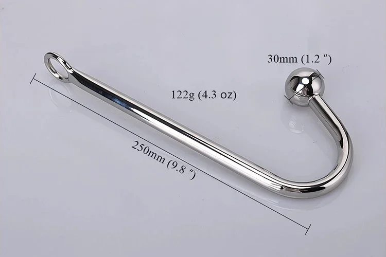 Adult Sex Toys Sex Instruments Cock Ring Anal Hook Bdsm Metal Steel Anal Hook With Ball