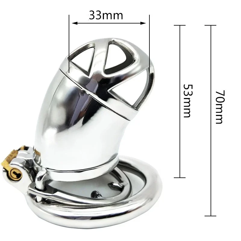 Total High 70mm 304 Stainless Steel Sex to Toy Chastity Device Locked Cage for Men