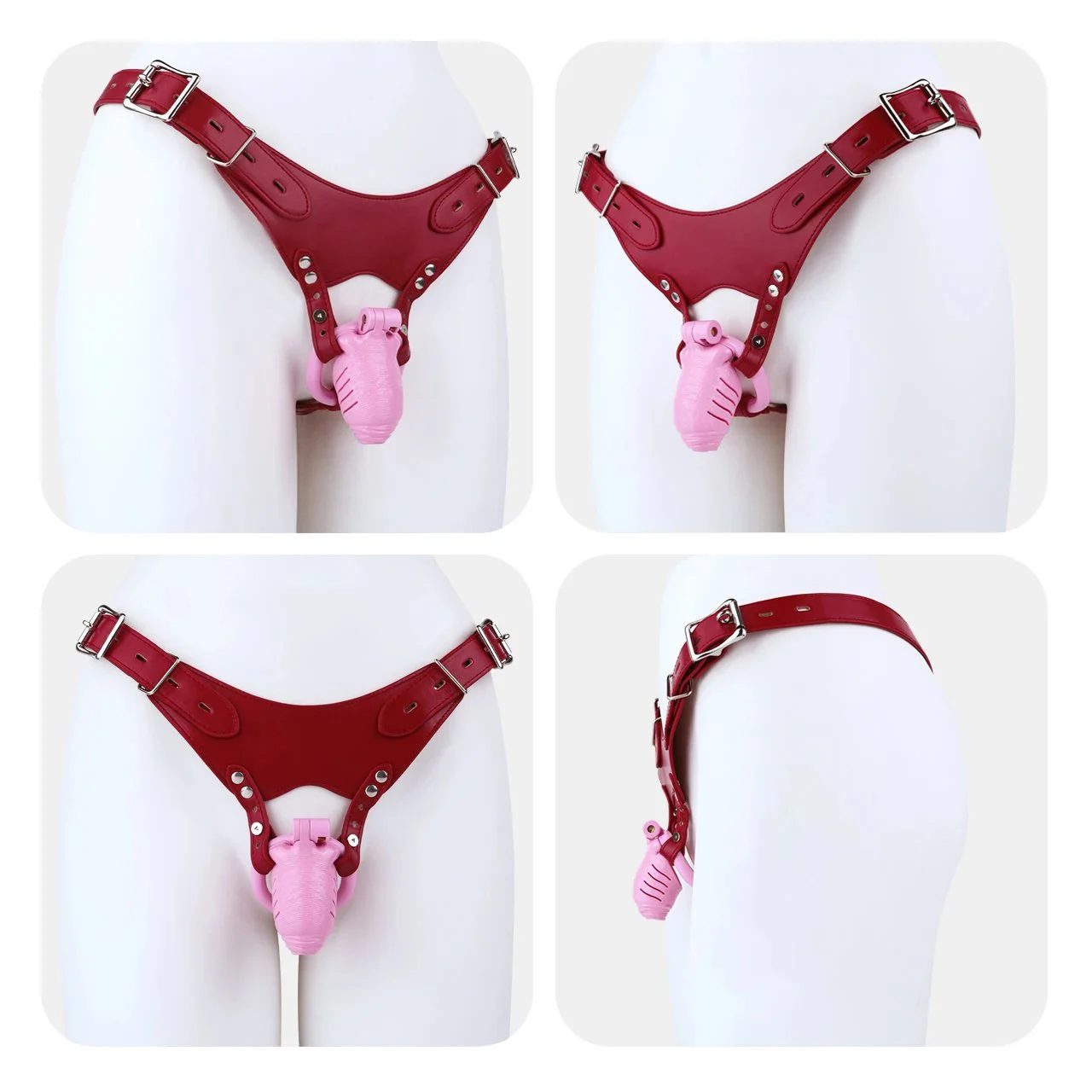 Small Realistic Penis ABS Chastity Cage 4 Sizes Rings Comfort Fit Wear BDSM Restraint Gear for Femboy Gay Male