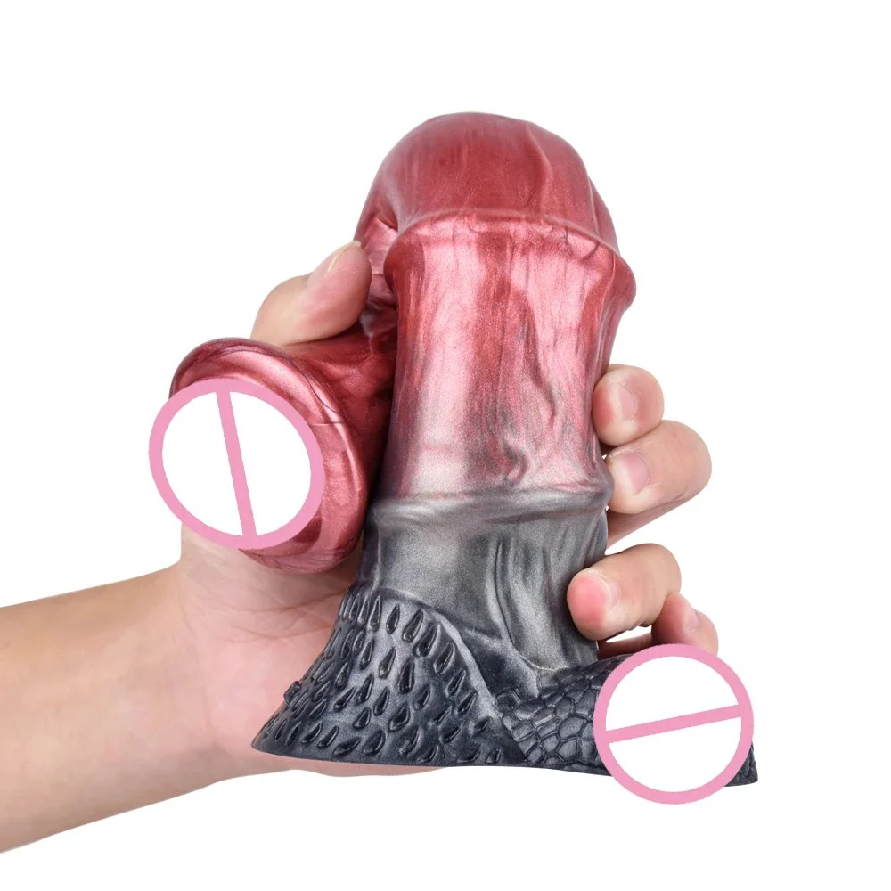 Mixed Silicone Made with Suction Artificial Horse Dildo Toy Female Masturbation Curved Shaft Sex Toy G-spot Anal Play