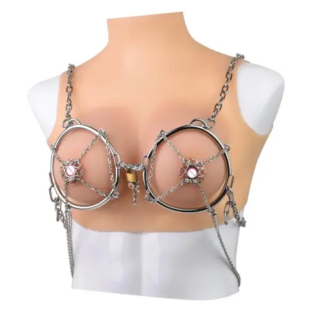 Chain Bondage Nipple Clamps Shell Stimulate Breast Fun Metal Chain Nipple Clamps Couple Flirting Sex Toys