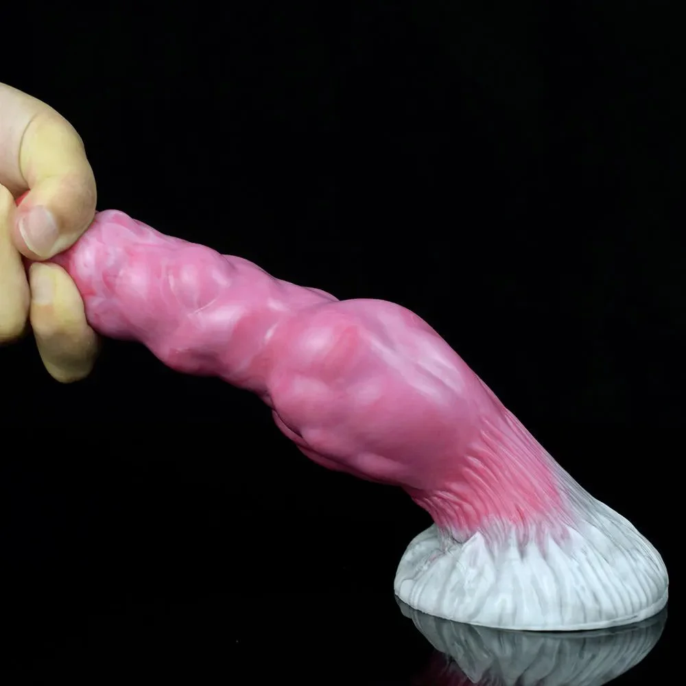 Animal Dog Knot Dildo With Sucition Cup Realistic Rubber Anal Pug With Adult Toys