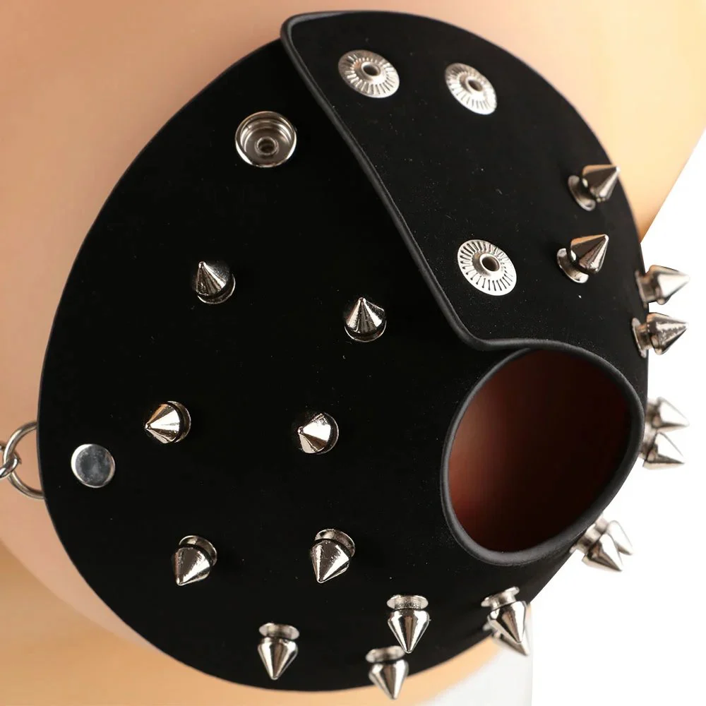 Bondage Leather Nipple Cover Binding Corset for Women's Bdsm Game Props Rivet Designs