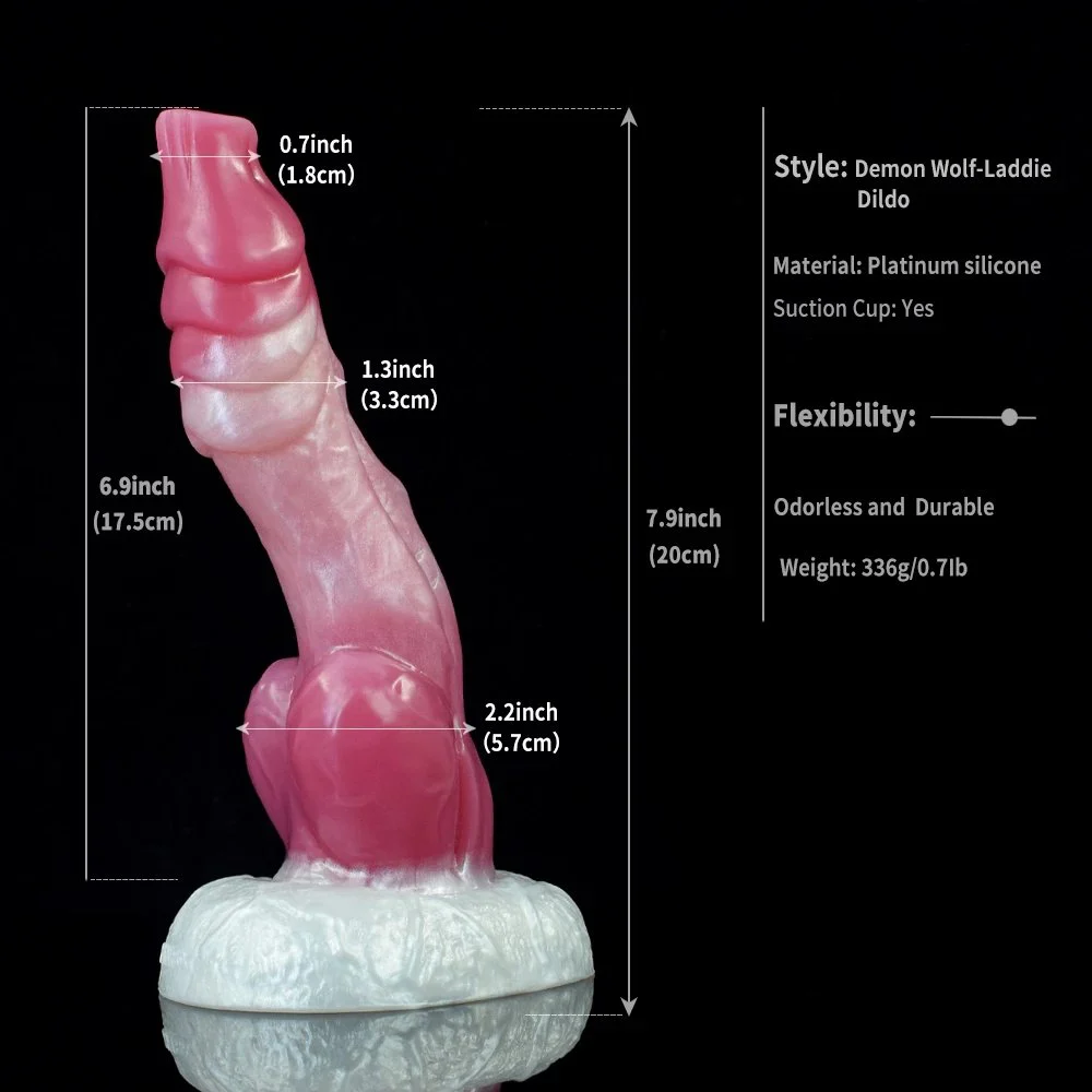 Animal Wolf Penis Dildo for Women Realistic Soft Silicone Penis with Suction Cup Dildo for Adult Women