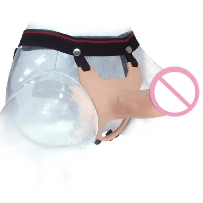 Adult Men Gay Dong Dildo Soft Liquid Silicone Hollow Strap-On With Curved Design