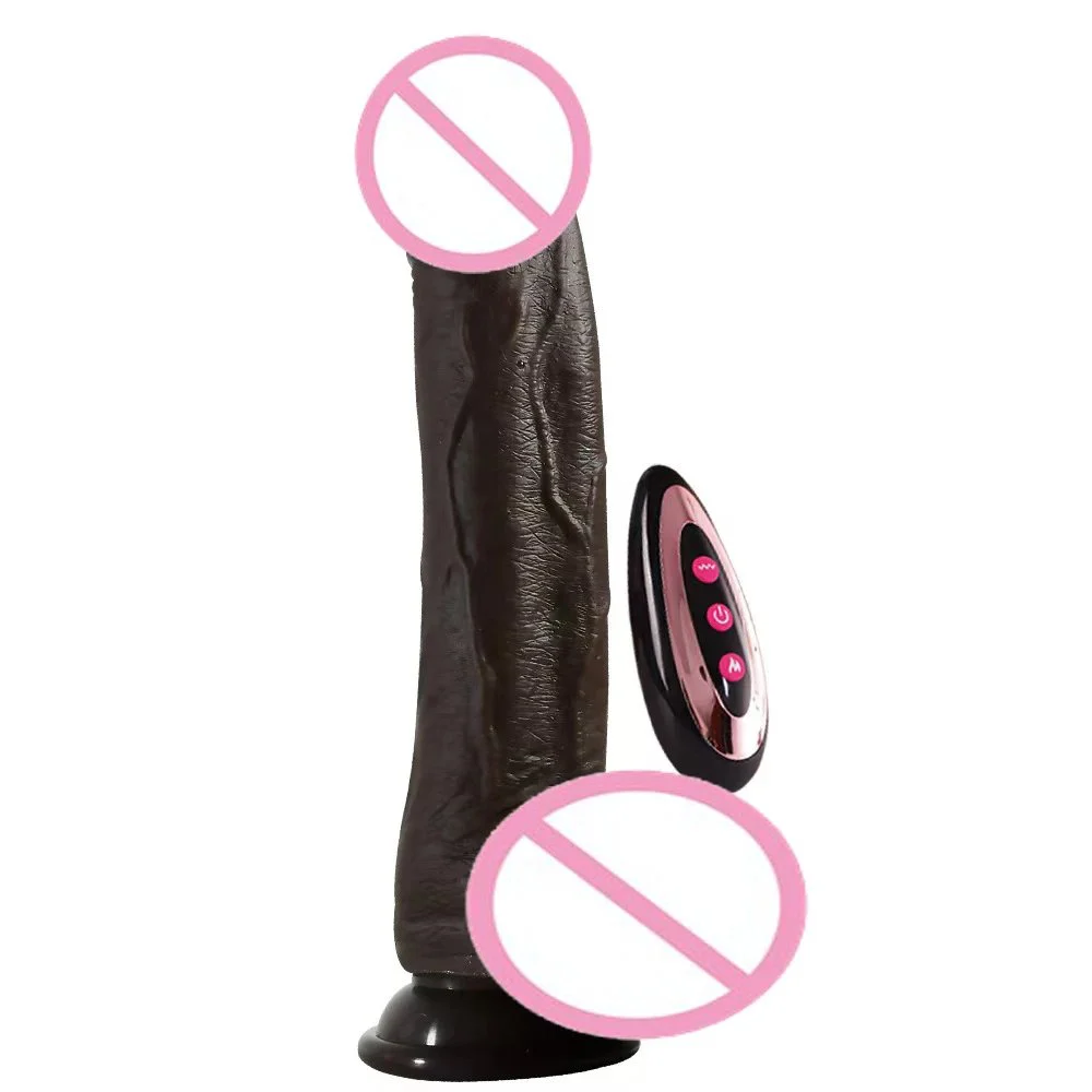 10 Vibration Modes Liquid Silicone USB Wireless Remote Heating Telescopic Peristaltic Vibrator Dildo Adult Toy