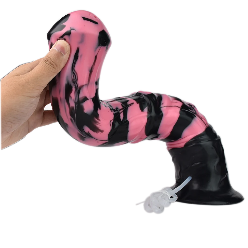 Alien Cock Silicone Ejaculation Squirting Cock Anal Plug Horse Cock Masturbator Sex Toy for Adult