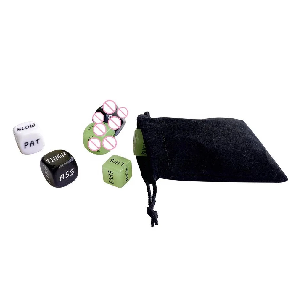Bedroom Role Playing Adult Sex Games Set of 6 Acrylic Position Love Sex Dice for Couples