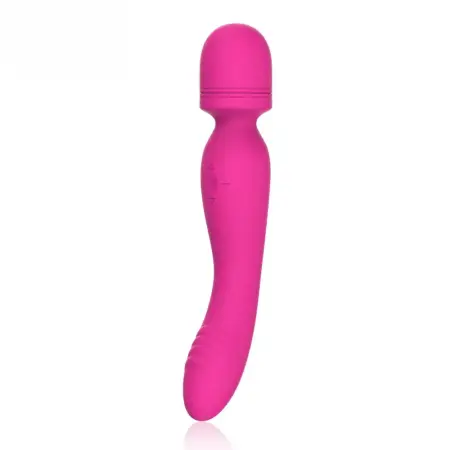 2 in 1 Double Ended Vibrator for Women Soft Silicone Sex Toy 10 Speeds Powerful Vibration Rechargeable Adult Wand Massager