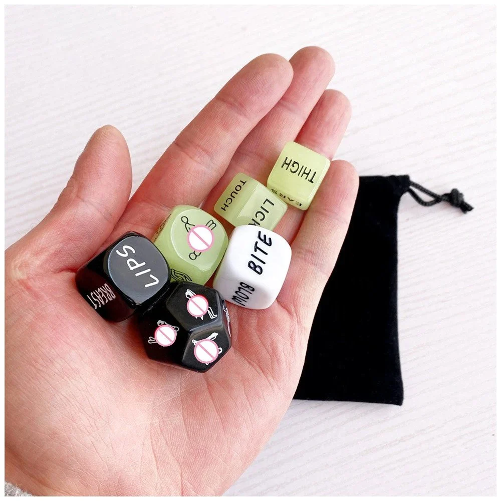 Bedroom Role Playing Adult Sex Games Set of 6 Acrylic Position Love Sex Dice for Couples
