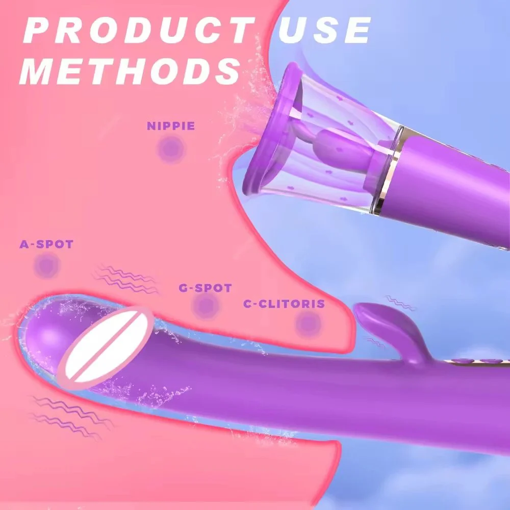 3 in 1 G Spot Vibrator Clitoris Stimulator Licking Tongue Clitoral Sucking Vibrator Masturbator for Women