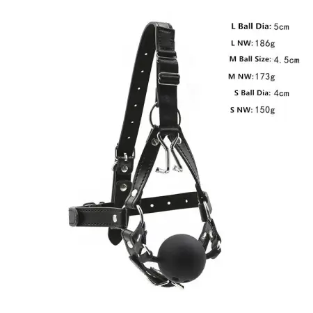 Adult Products Breathable Silicone Harness Mouth Gag With Nose Hook Sex Toy