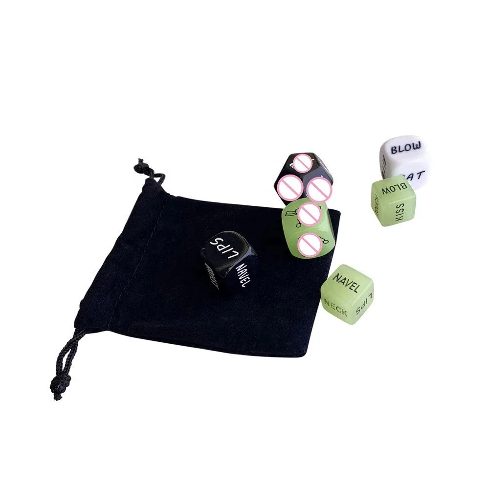 Bedroom Role Playing Adult Sex Games Set of 6 Acrylic Position Love Sex Dice for Couples
