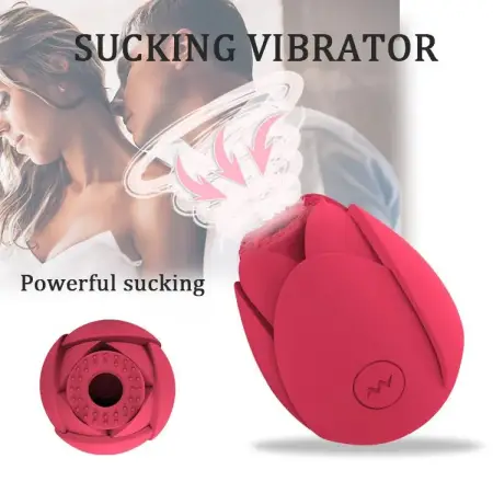 Rose Flower Vibrator 10 Speed Vagina Nipple Clitoral Sucking Vibrator Sex Toys for Women Lotus Vibrator