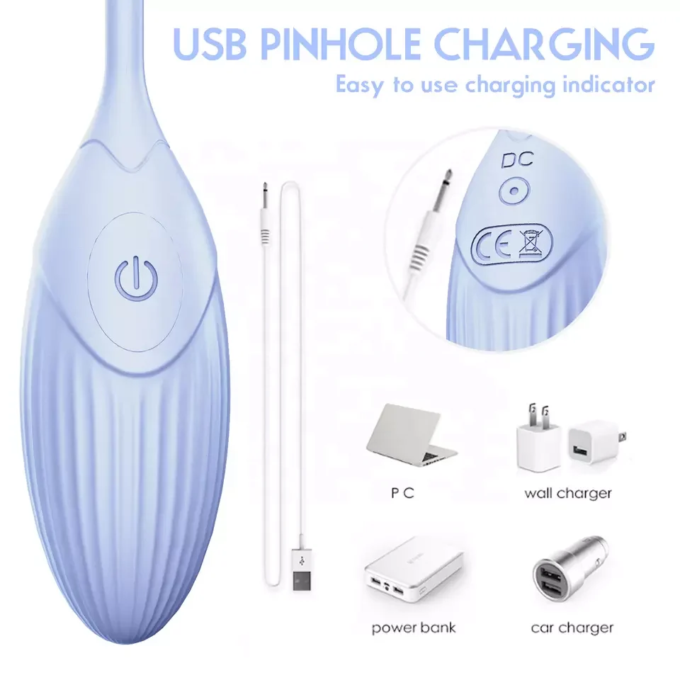 10 Frequency USB Waterproof Wireless Love Egg Vibrator Remote Control Jump Egg
