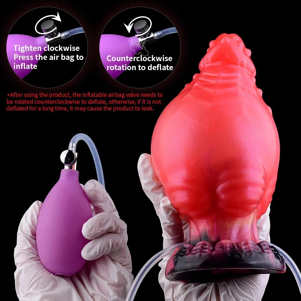 A Multi-purpose Toy That Can Be Used As an Anal Plug and Dildo InflatableSquirting Anal Plug Made of Silicone Suitable for Women