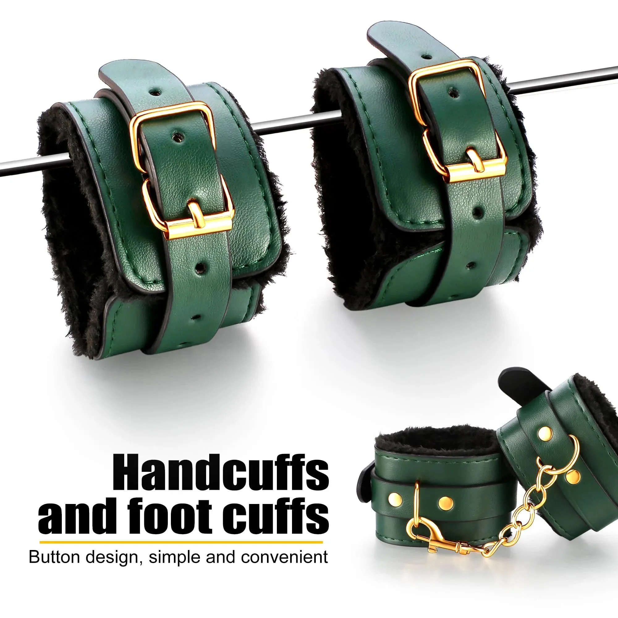 12PCS Adjustable Handcuffs Collar Ankle Cuff Blindfold Sex Bondage Kit Restraints Adult Sex Toys for Men Women and Couples