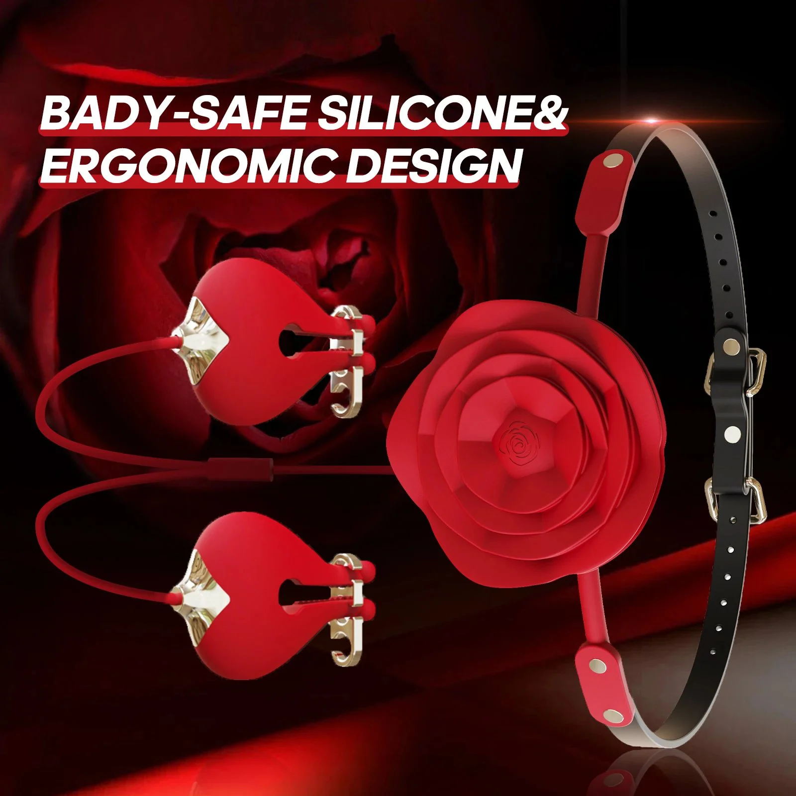10 Frequency Vibration Ball Gag Electric Sucker Vacuum Nipple Clamp for Women Breast Stimulator Flirting Adult Sex Toys