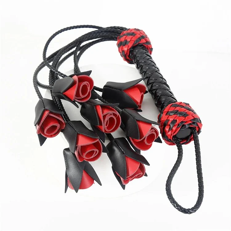 New Rose Shaped BDSM SM Fetish Sex Toys for Couple Leather Flogger Ass Spanking Whips