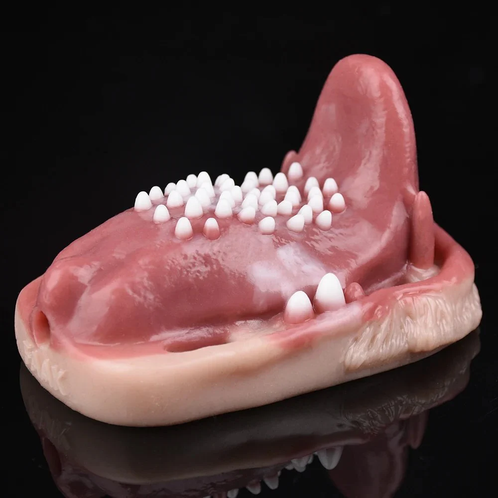Fantasy Realistic Tiger Tongue Sex Grinder Masturbator G-Spot Massage Vibrator Tooth Friction Stimulate Woman Sex Grinder