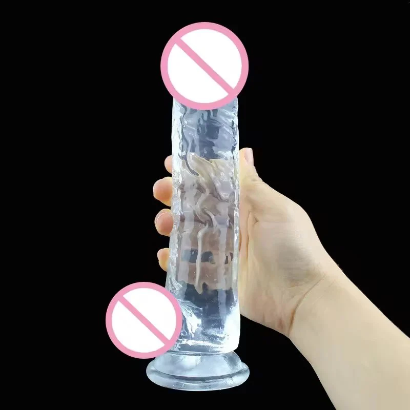 Crystal Jelly Dildo for Female Masturbation Realistic Dildo Suction Cup Transparent Anal Plug Sex Product