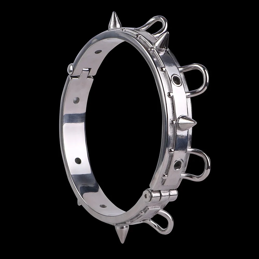 Fashion PU Leather Collar with Bow Decoration and Leash Chain for Bondage Play