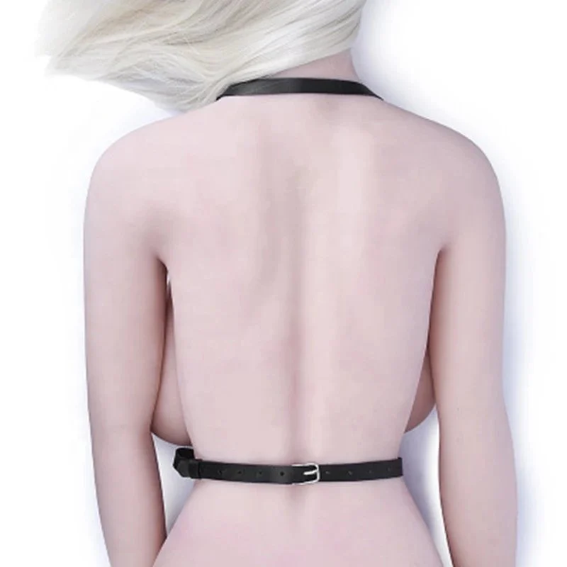 Female Bondage Bra Adjustable Stainless Steel Hollow Out Brassiere Metal Harness Open Cup Bra Cage for Women