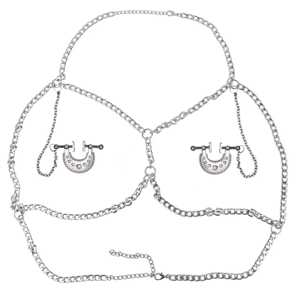 Fetish Breast Fun Game Metal Stainless Steel Nipple Clips Female Role Playing Couple Flirting Products Sex Toys