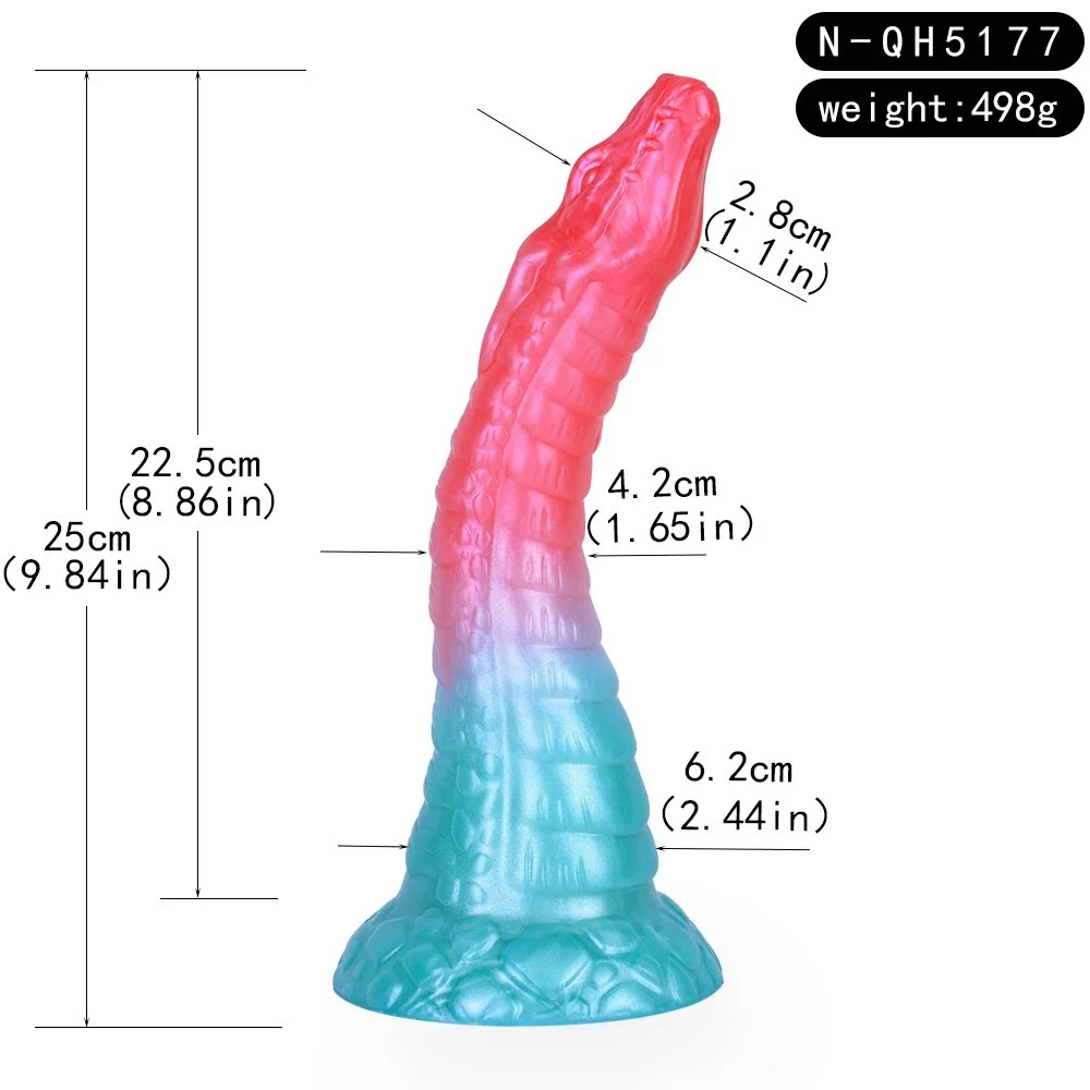 Alien Dragon Dildo Sex Toys Curved Shaft Adult Sex Toy for G-spot Anal Play With Dragon Scales Shape of a Dragon