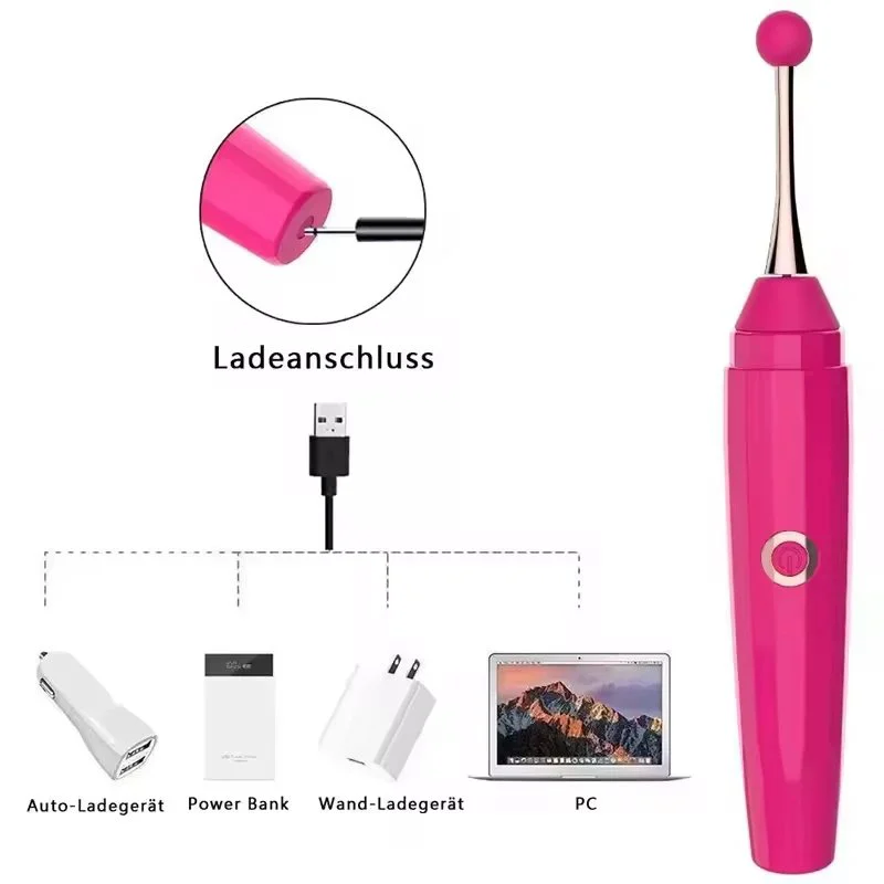 G Spot Clitoris Massage Usb Small Wand Vibrator Pen Shape 10 Vibration Nipple Stimulation Sex Toys Pen Vibrator for Female